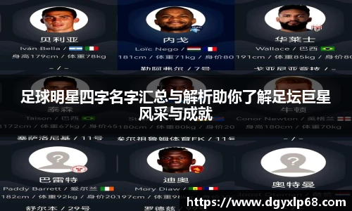 足球明星四字名字汇总与解析助你了解足坛巨星风采与成就